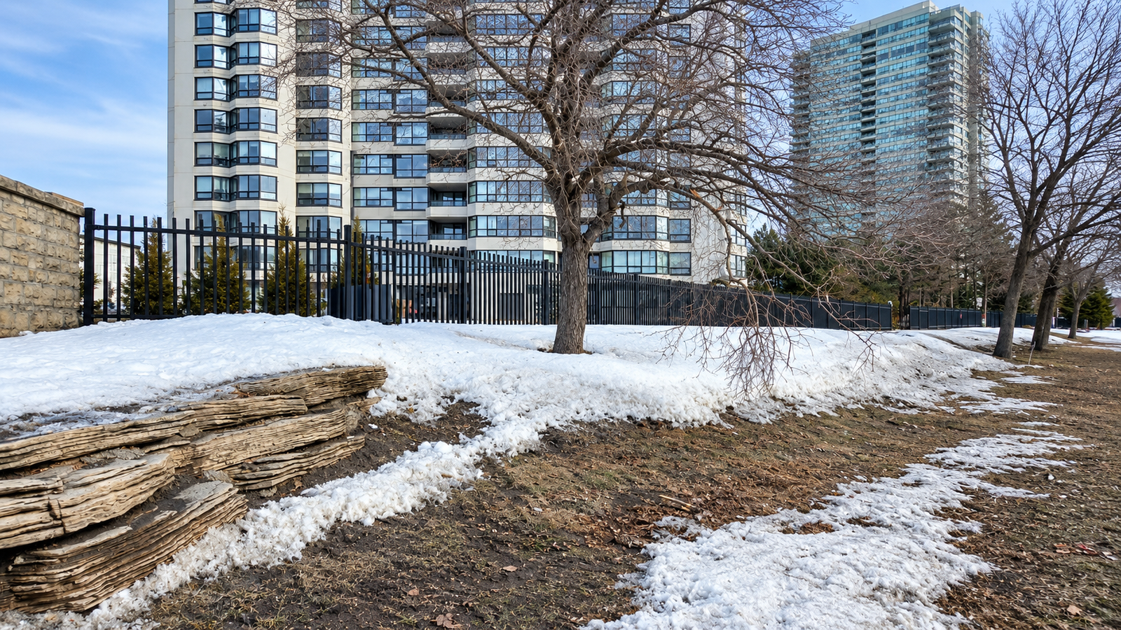 Winter Thaw Beneath City Towers