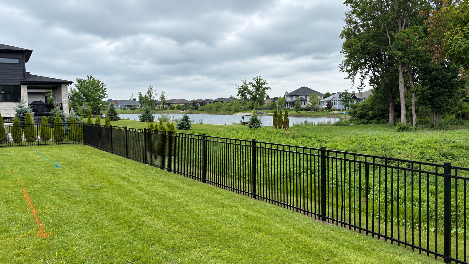 Overcast Lakeside Backyard Vista