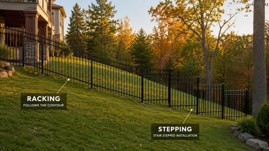 Aluminum Fence Racking vs. Stepping | Which Method Wins?