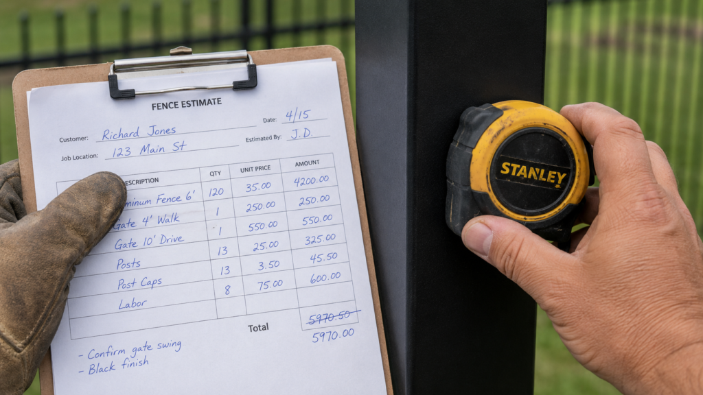 How to Do a Fence Material Takeoff: Calculating Panels, Posts, and Hardware Without Waste