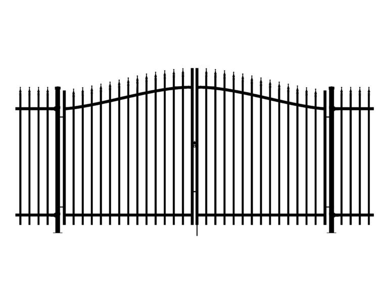 WAVE SINGLE RAIL CAVALIER-SF DOUBLE SWING GATE